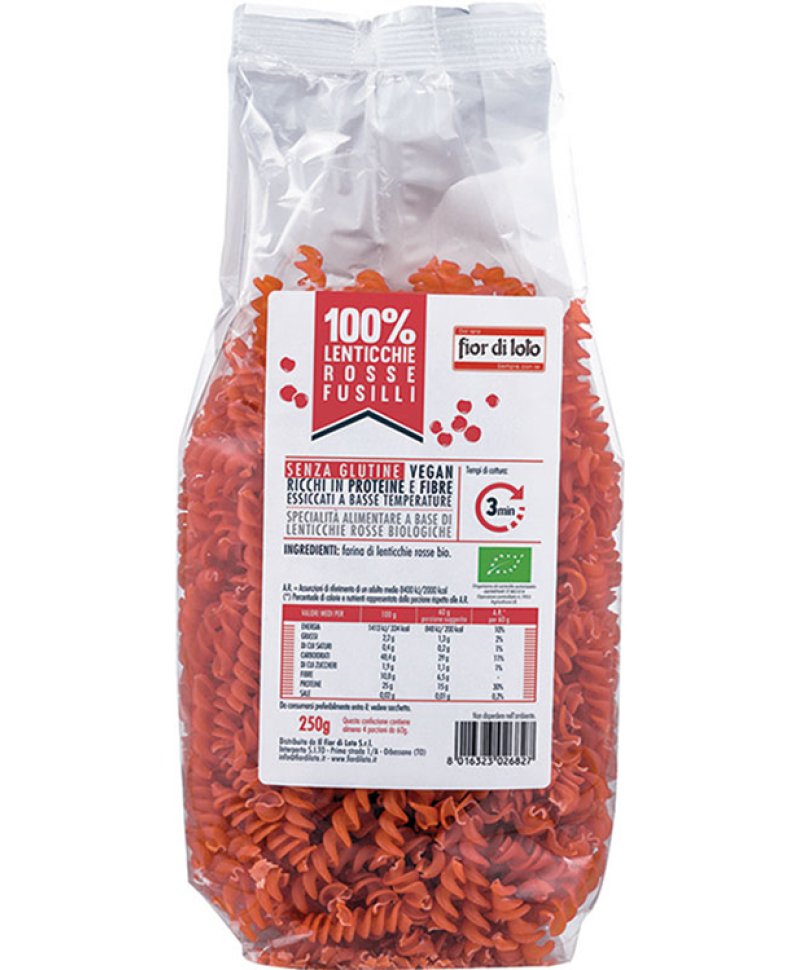 FUSILLI LENTICCHIE ROSSE 250 BIO