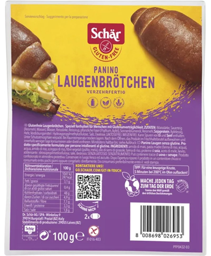 SCHAR PANINO LAUGEN BROT 100G