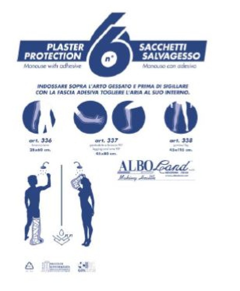SACCHETTO PROT.GESSO BRACCIO 6PZ
