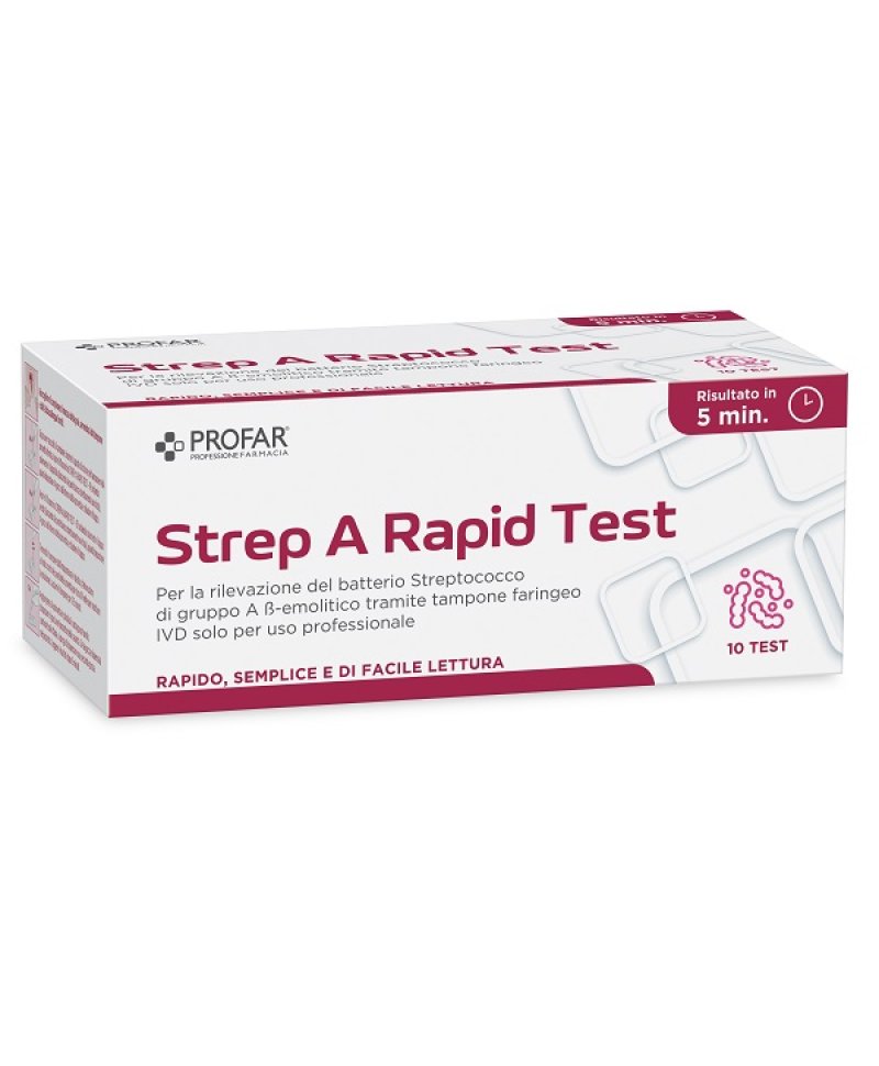 PROFAR TEST STREPTOCOCCO 10PZ