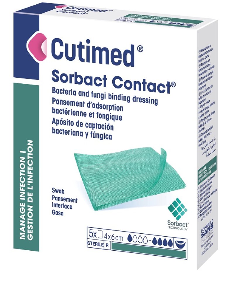 CUTIMED SORBACT CONT 4X6CM 5PZ