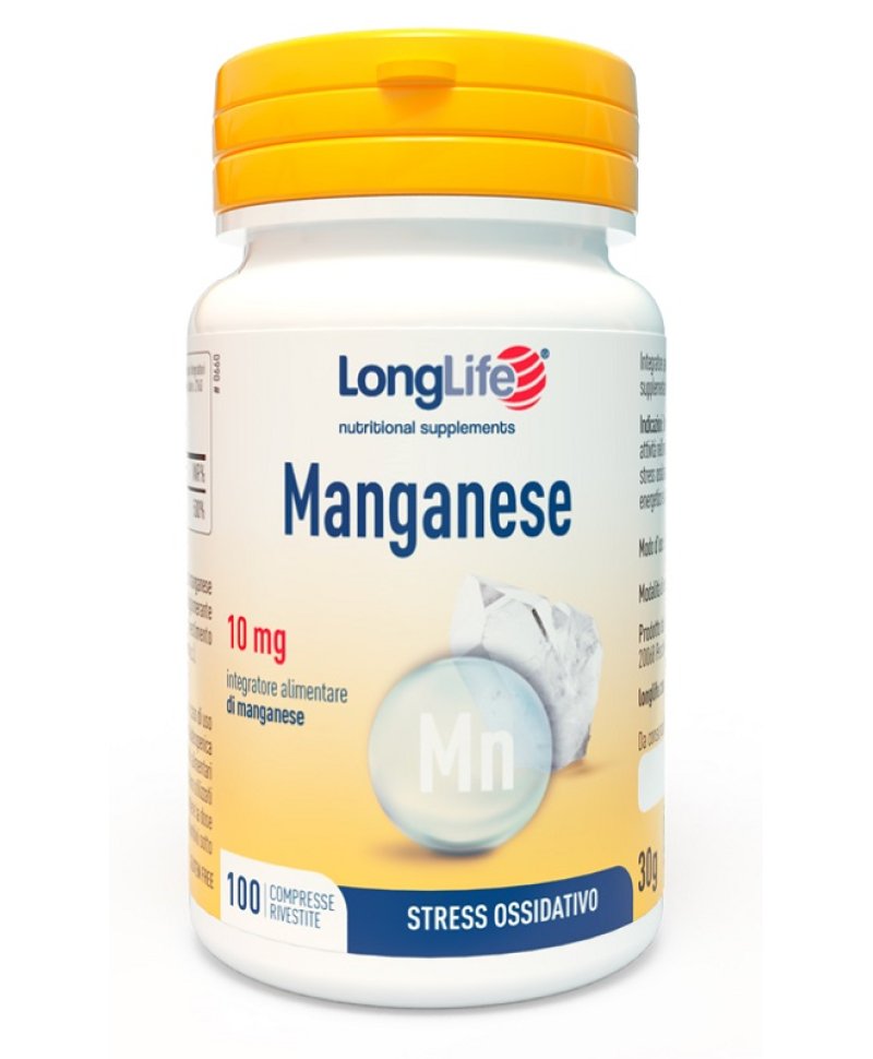LONGLIFE MANGANESE 10MG 100CPR
