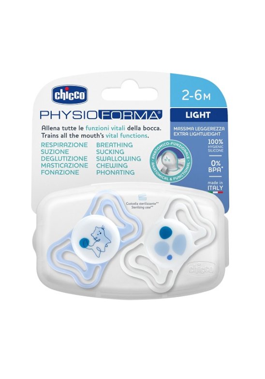 CHI SUCCH LIGHT BLU SIL 2-6M 2PZ