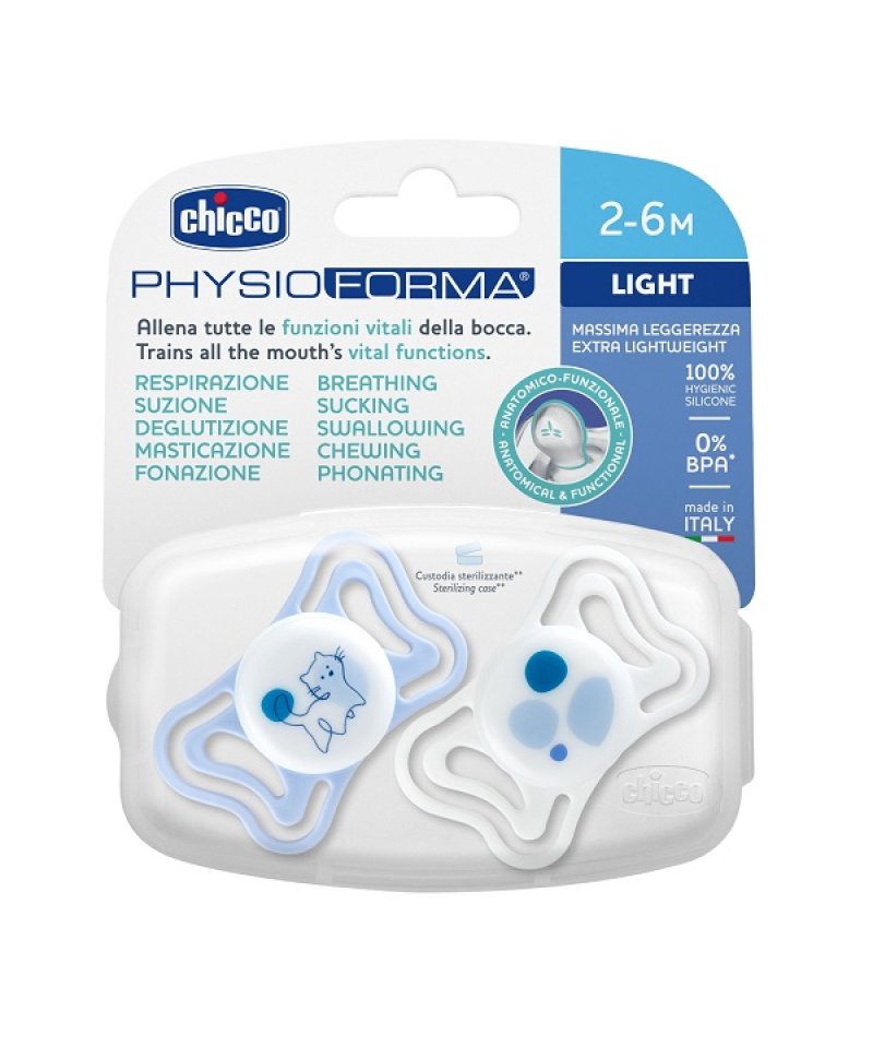 CHI SUCCH LIGHT BLU SIL 2-6M 2PZ