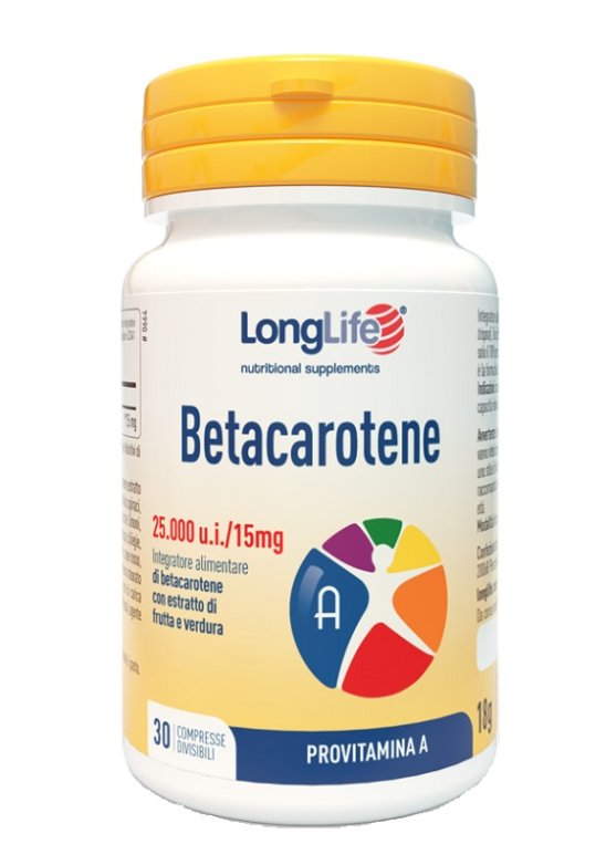 LONGLIFE BETACAROTENE 30CPR LONGLIFE BETACAROTENE 30CPR