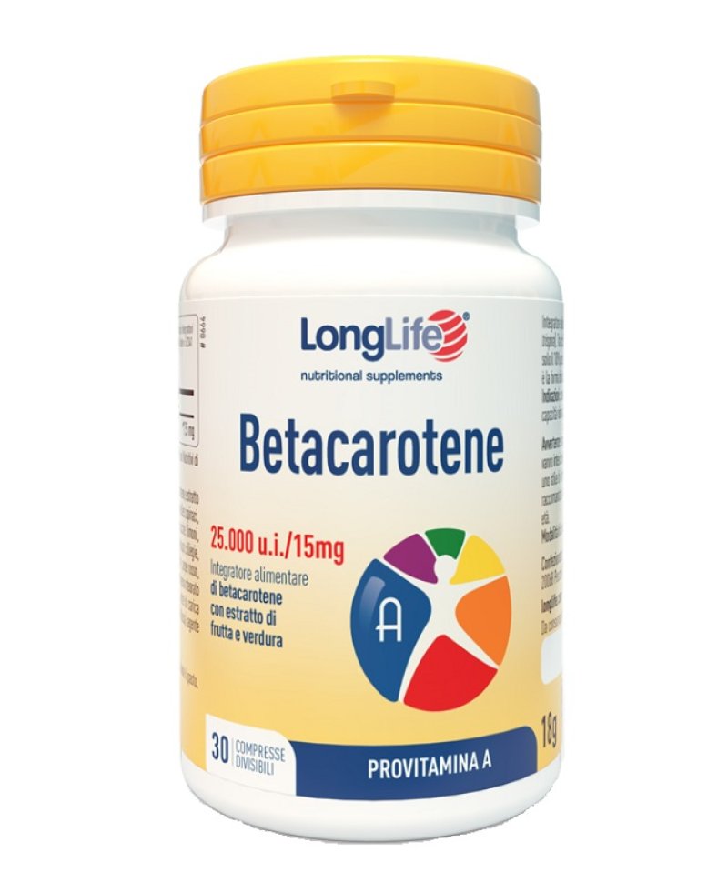 LONGLIFE BETACAROTENE 30CPR LONGLIFE BETACAROTENE 30CPR