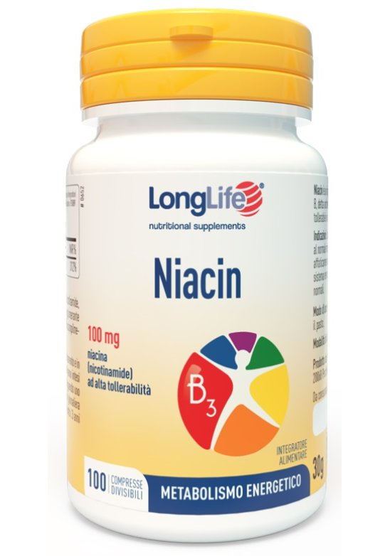 LONGLIFE NIACIN 100MG 100CPR