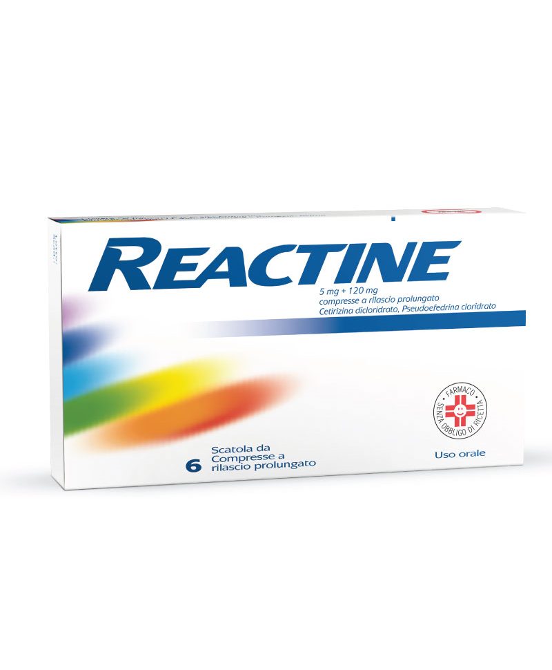 REACTINE 6 Compresse 5MG+120MG RP