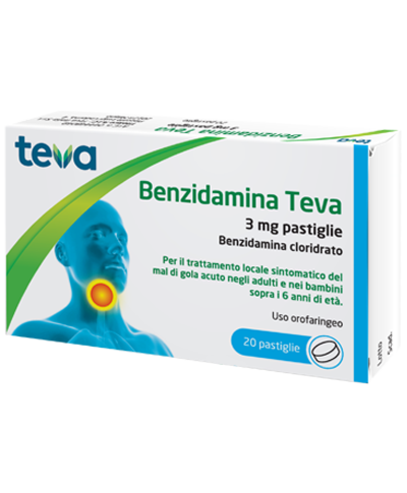 BENZIDAMINA TEVA 20PASTL 3MG