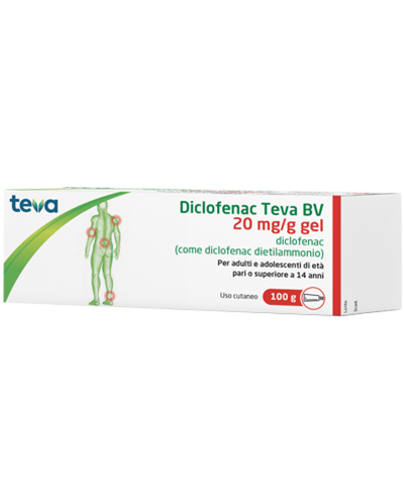 DICLOFENAC TEVA GEL100G 20MG/G