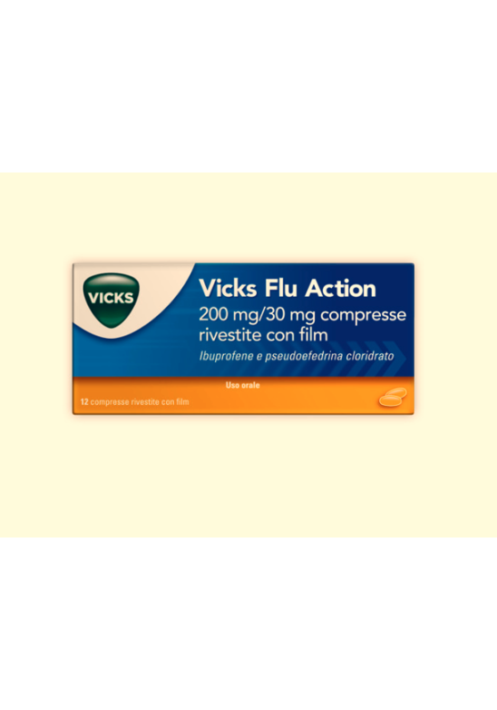 VICKS FLU ACTION 12 Compresse200+30MG