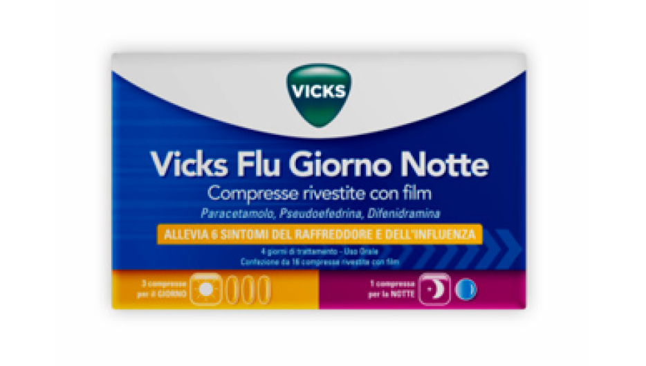 VICKS FLU GIORNO NOTTE 12+4 Compresse