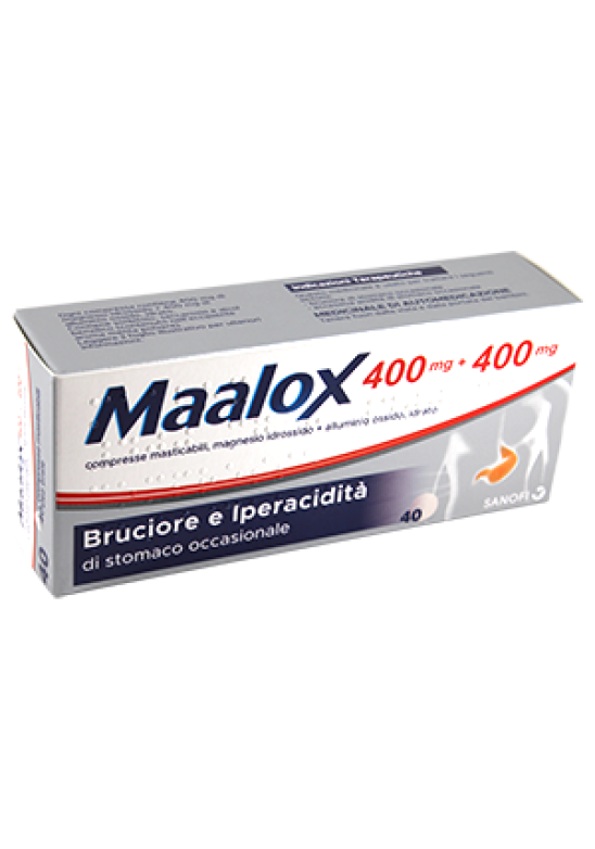 MAALOX 40CPR MAST 400MG+400MG