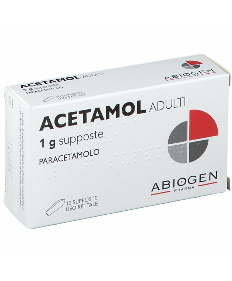 ACETAMOL AD 10SUPP 1G