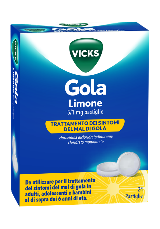 VICKS GOLA 24PAST 5+1MG LIMONE