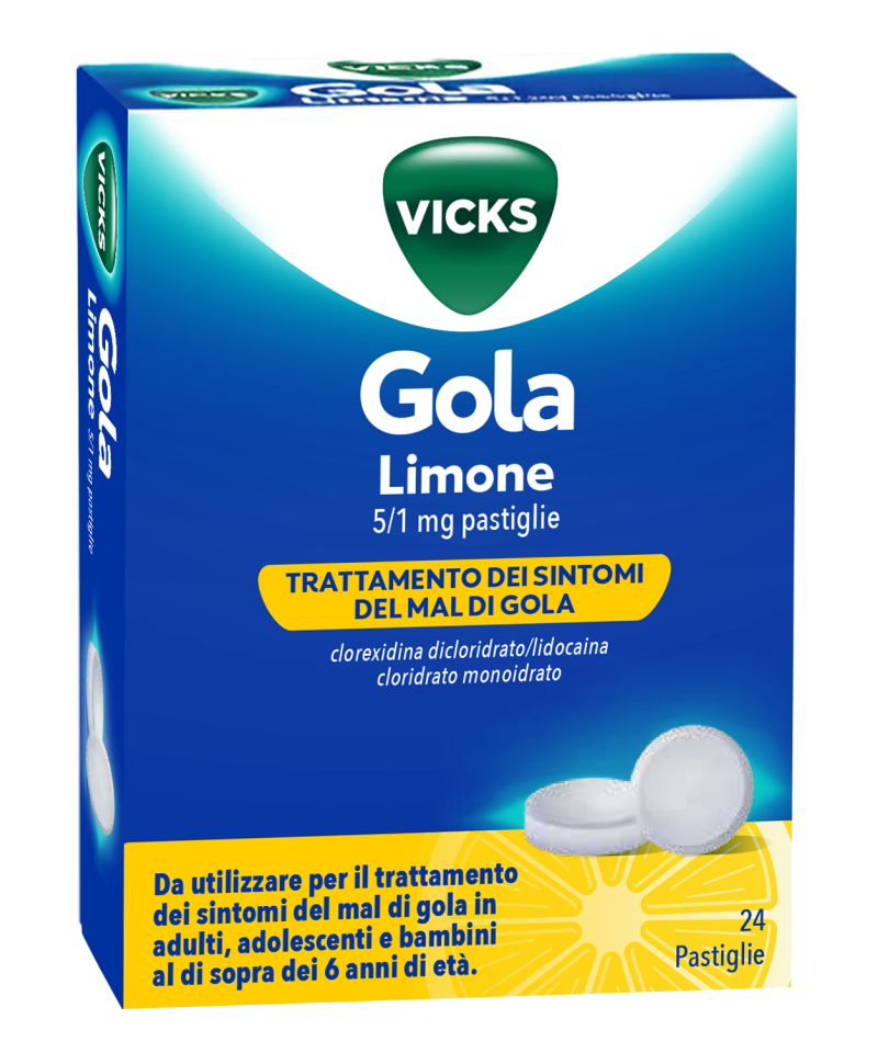 VICKS GOLA 24PAST 5+1MG LIMONE