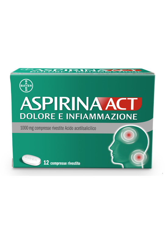ASPIRINAACT DOL INF 12CPR 1G