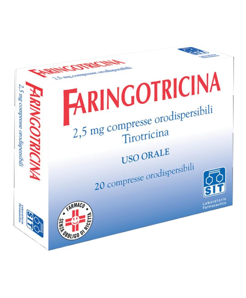 FARINGOTRICINA 20 Compresse ORO 2,5MG