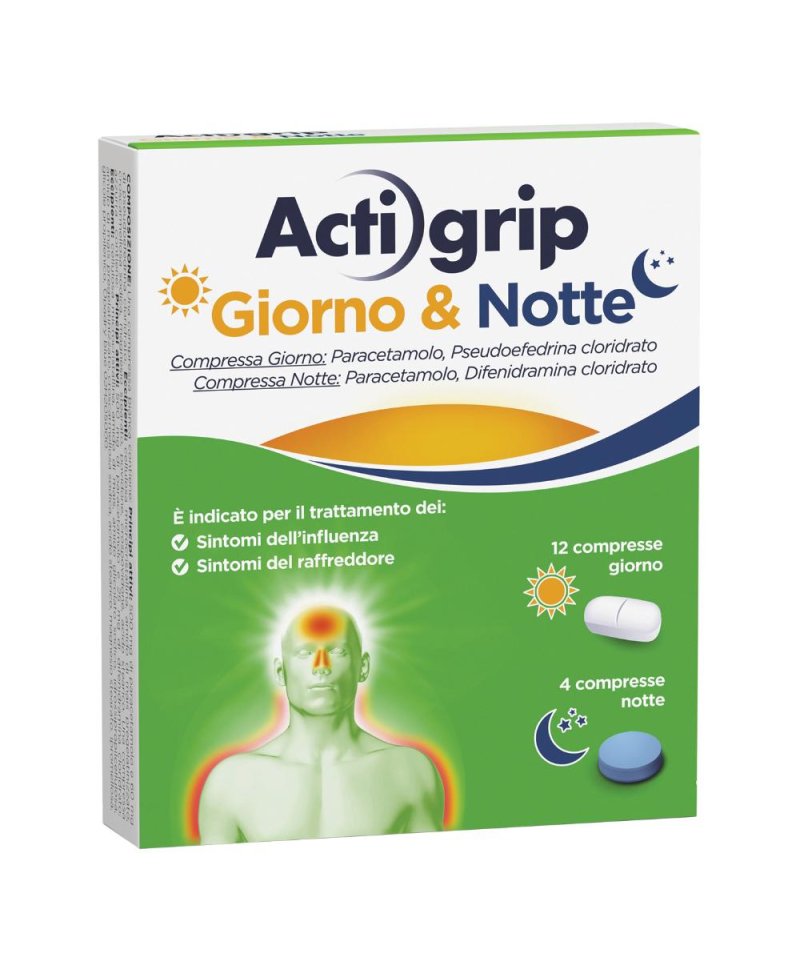 ACTIGRIP GIORNO&NOTTE 12+4 Compresse