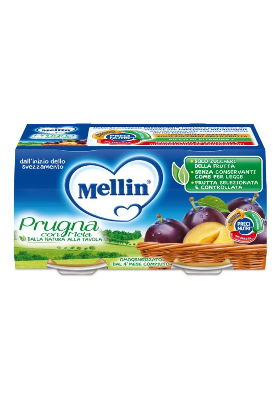 MELLIN OMOG PRUGNA MELA 2X100G