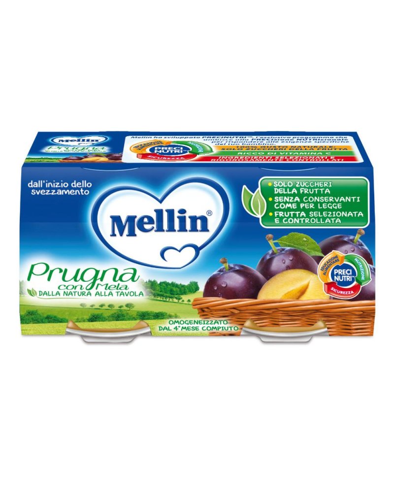 MELLIN OMOG PRUGNA MELA 2X100G