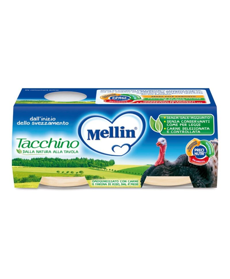 MELLIN OMOG TACCHINO 2X80G