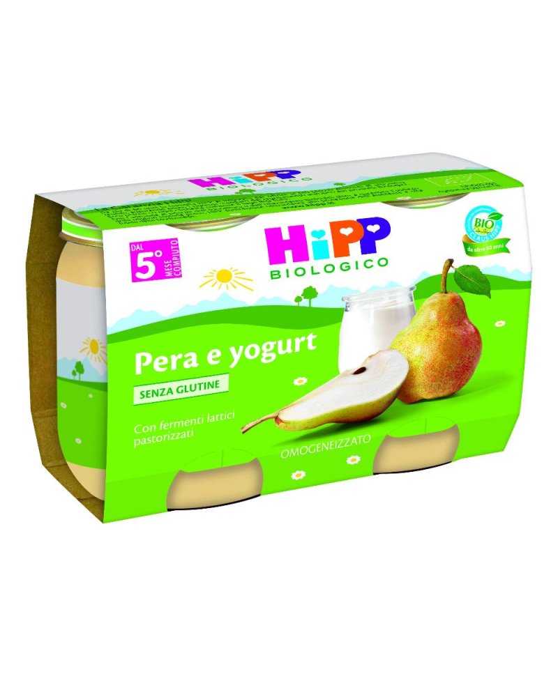 HIPP BIO OMOG PERA/YOGURT2X125