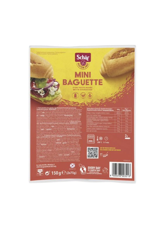 SCHAR MINI BAGUETTE 2X75G