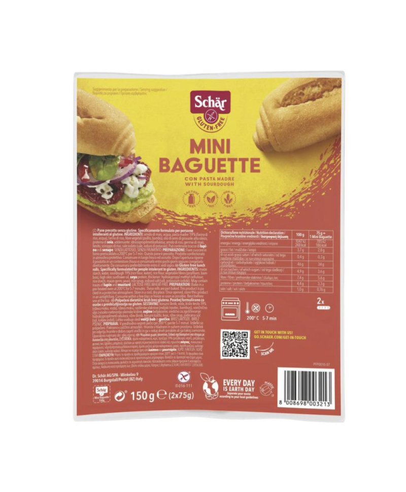 SCHAR MINI BAGUETTE 2X75G