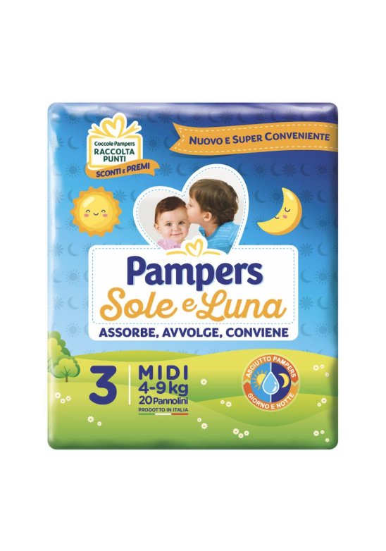 PAMPERS SOLE&LUNA MIDI 20PZ