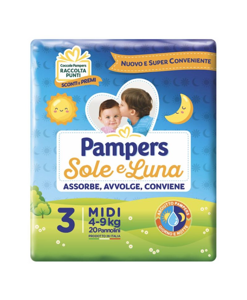 PAMPERS SOLE&LUNA MIDI 20PZ