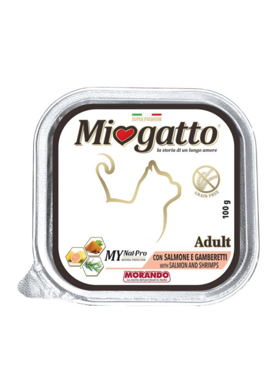 MIOGATTO ADULT SALM/GAMB 100G