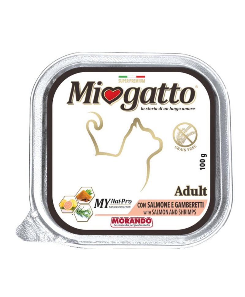 MIOGATTO ADULT SALM/GAMB 100G