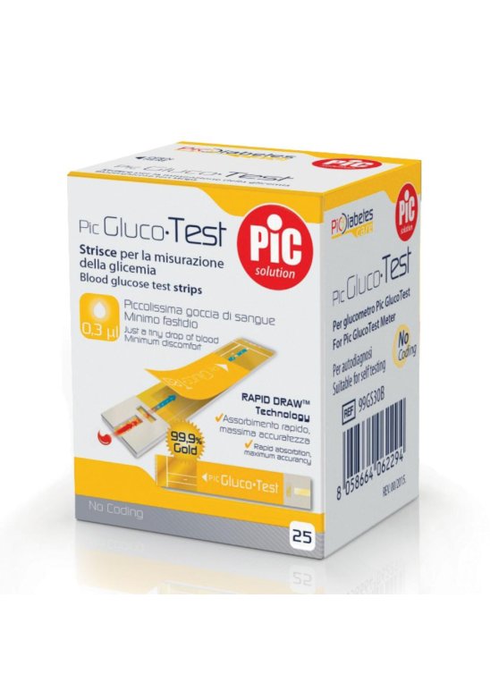 PIC STRISCE GLUCOTEST 25PZ