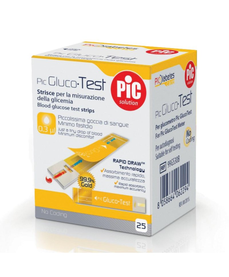 PIC STRISCE GLUCOTEST 25PZ