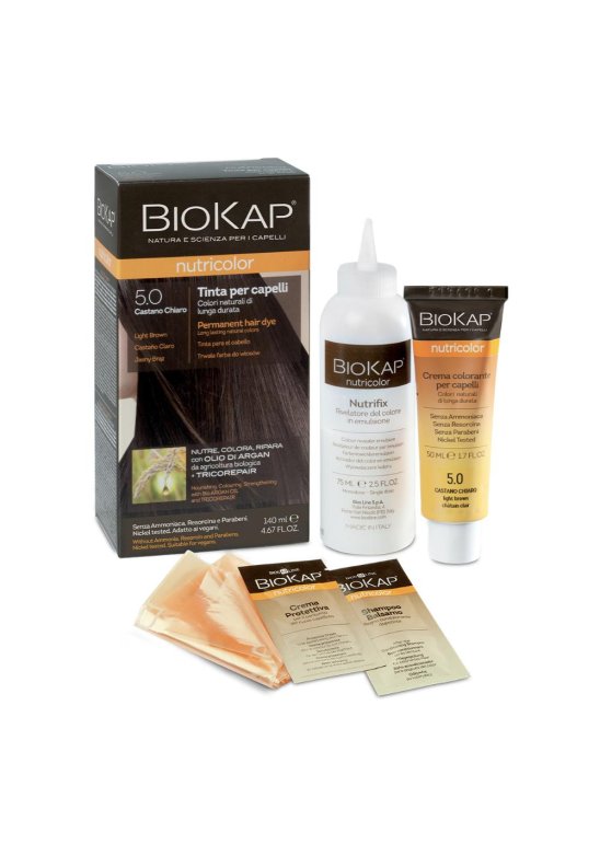 BIOKAP NUTRICOLOR 5,0 CASTANO CHIARO tinta per capelli