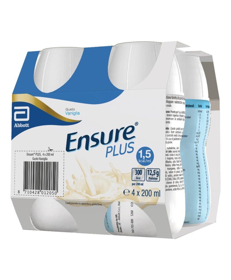 ENSURE PLUS VANIGLIA 4X200ML