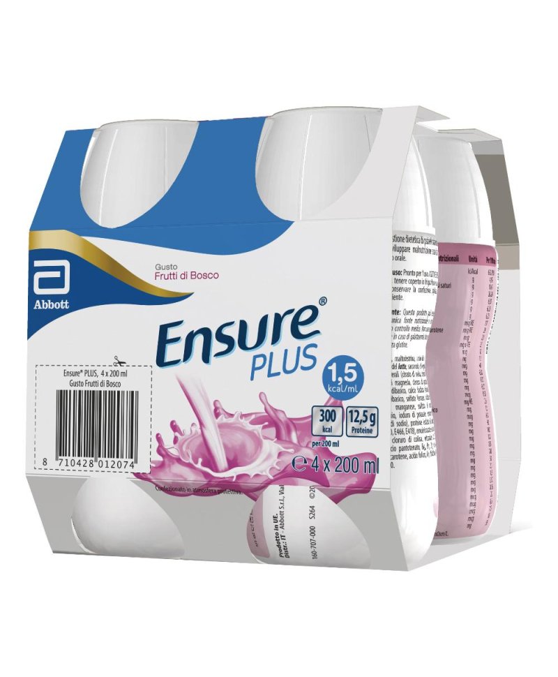 ENSURE PLUS FRUTTI BOSC4X200ML