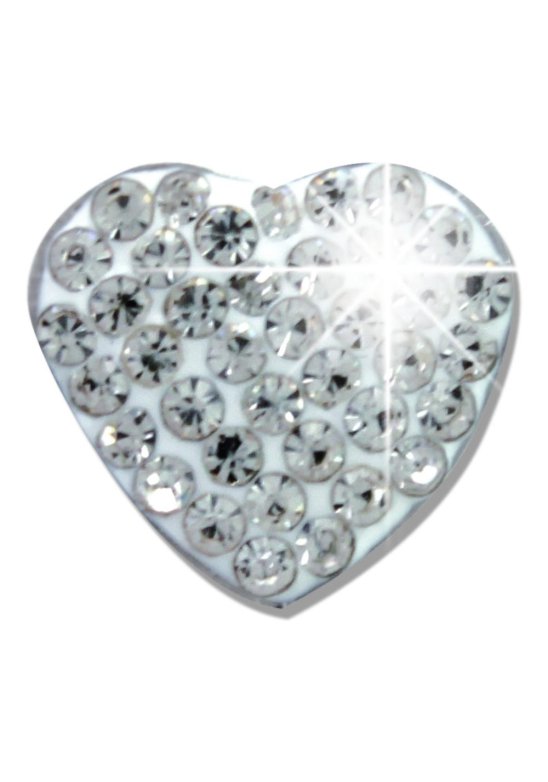 WHITE PAVE HEART BJT921