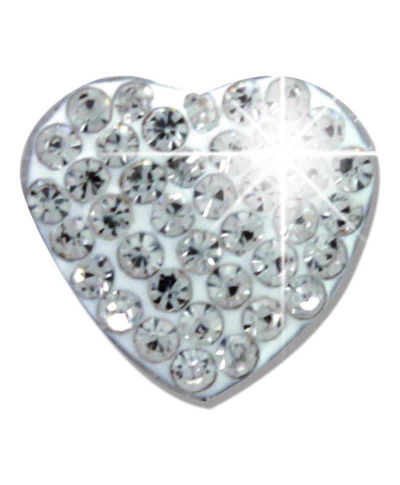 WHITE PAVE HEART BJT921