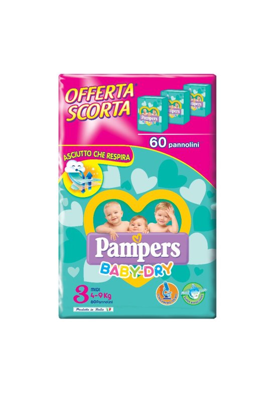 PAMPERS BD TRIODWCT MIDI 60PZ