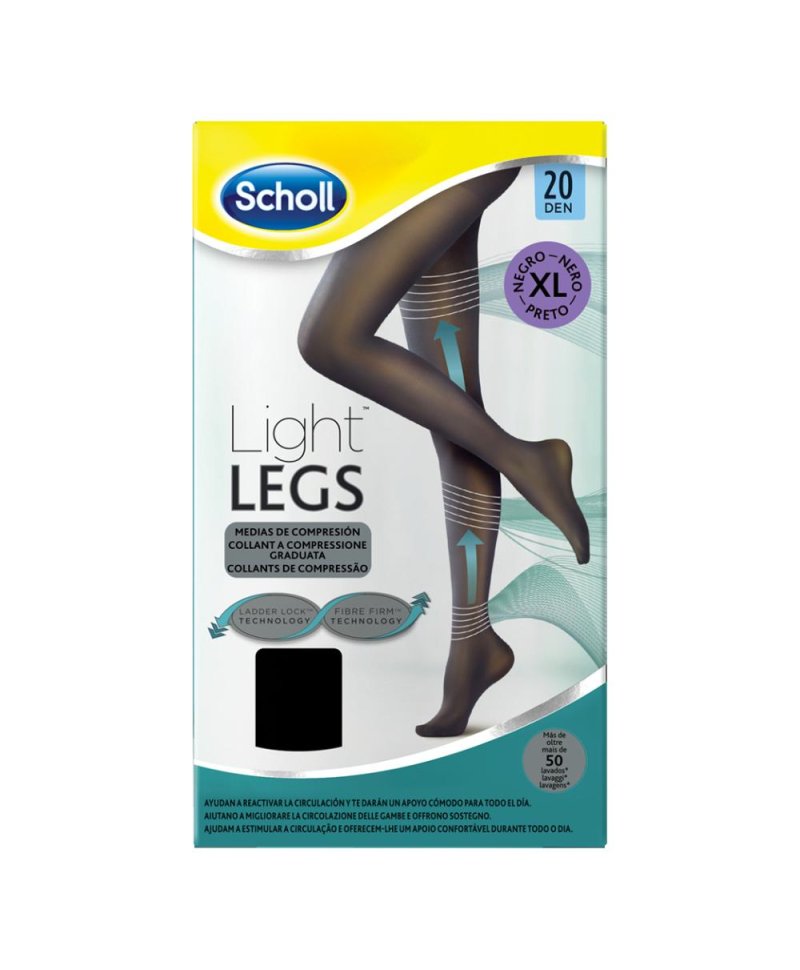 SCHOLL LIGHTLEGS20 DEN XL NERO