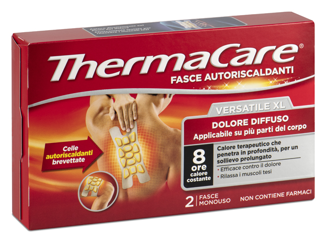 THERMACARE FASCIA AUTORISCALDANTE MODELLO VERSATILE MISURA XL 2 PEZZI