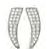 BJT983 ORECCHINI CRYSTAL WING