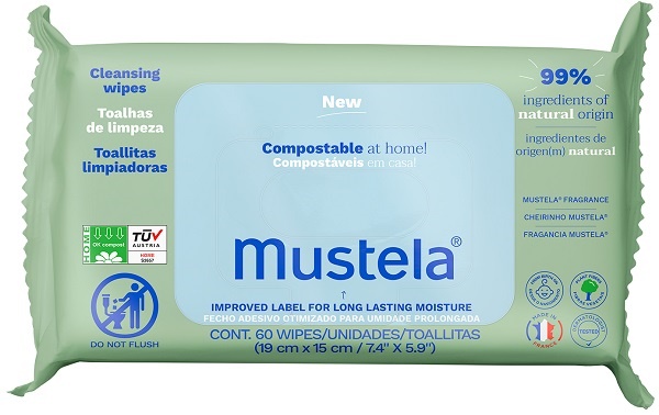 MUSTELA SALVIETTE COMPOST 60PZ