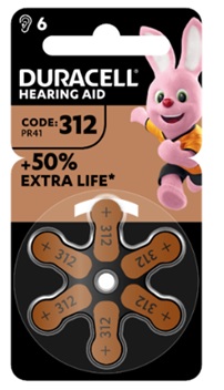 DURACELL EASY TAB 312 MARRONE 6P