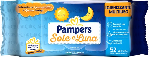 PAMPERS WIPES SOLE&LUNA 52PZ