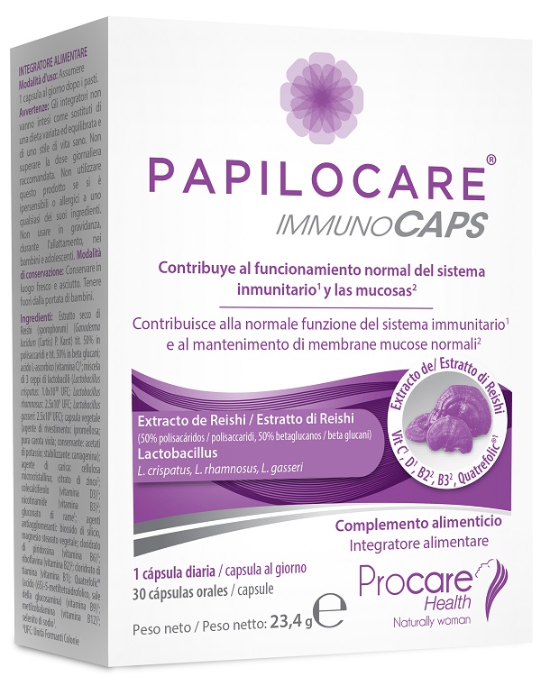 PAPILOCARE IMMUNOCAPS 30 capsule con vitamine, minerali e acido folico