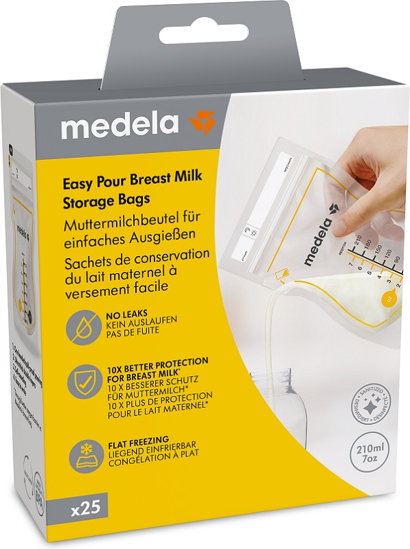 MEDELA-EASY POUR SACCA LATTE 25P