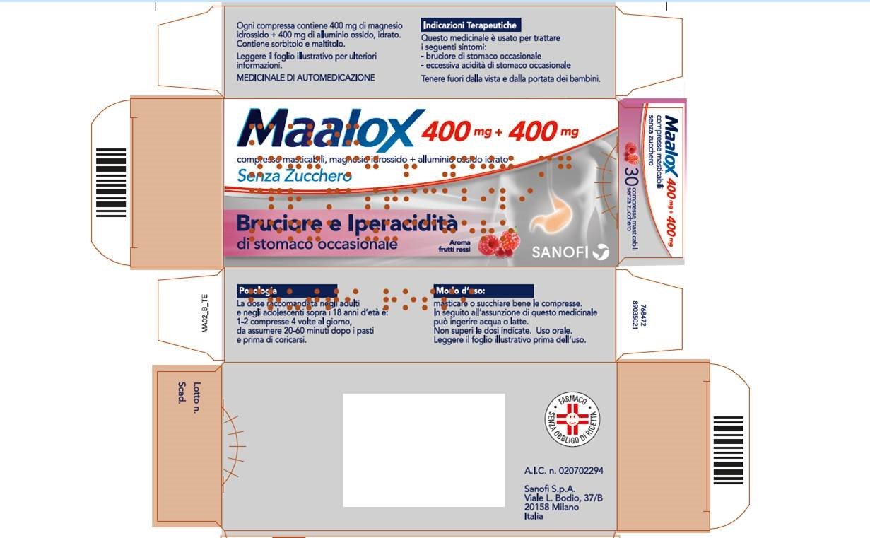 MAALOX S/Z 30 Compresse MAST400+400MG